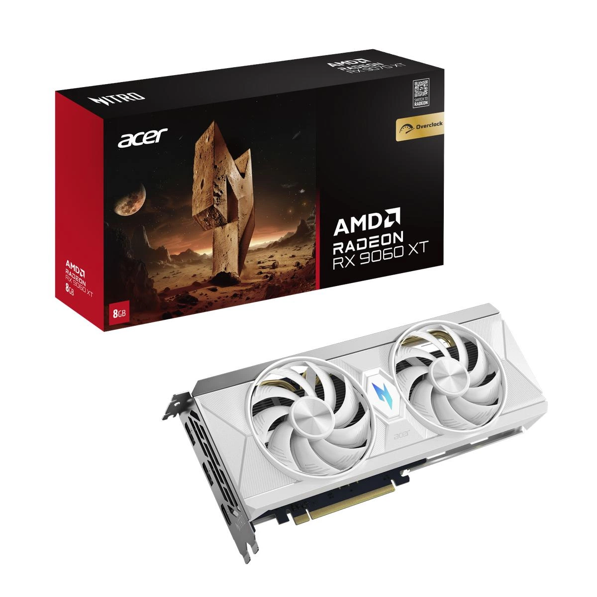 Видеокарта Acer RX9060XT NITRO WHITE OC DP.Z4UWW.P02